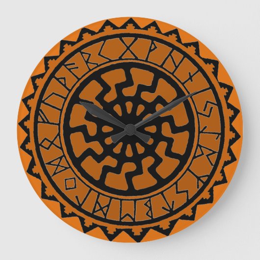 Black Sun Wall Horloge 10 3/4 pouces de diamètre (Recto)