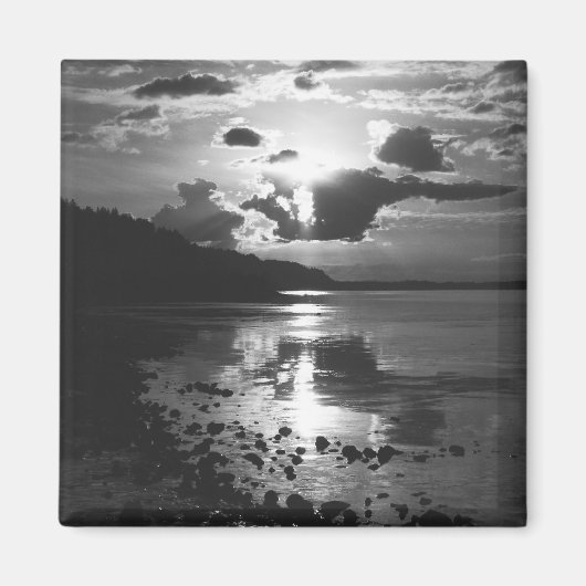 Black Sunset - Studie in Monochrome Magnet Magneet (Voorkant)