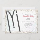 Black Suspenders vrijgezellenfeest Kaart (Voorkant)