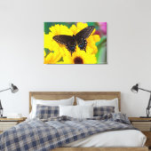 Black Swallowtail butterfly Canvas Afdruk (Insitu (Slaapkamer))
