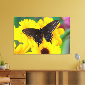 Black Swallowtail butterfly Canvas Afdruk (Insitu (Woonkamer))