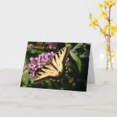 Black Swallowtail Butterfly-kaart Kaart (Gele Bloem)