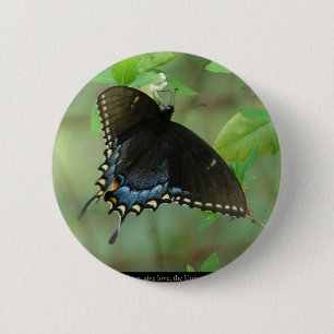 Black Swallowtail Butterfly - Love Gifts & Apparel Ronde Button 5,7 Cm