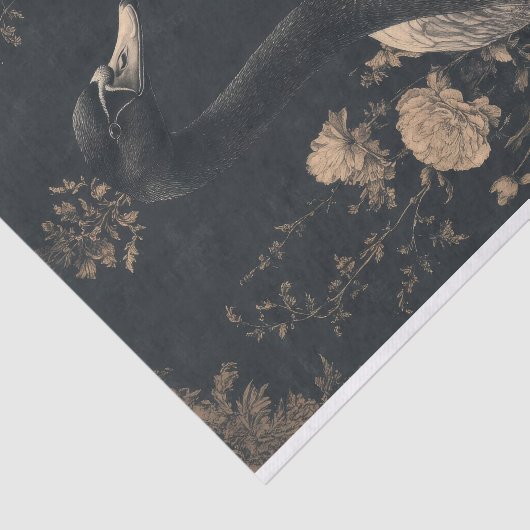 Black Swan 1 Decoupage papier (Detail)