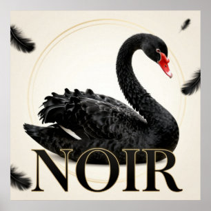 Black Swan Champagne Gouden Mode Poster