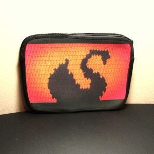 Black Swan Crochet Artistique Imprimer sac électro
