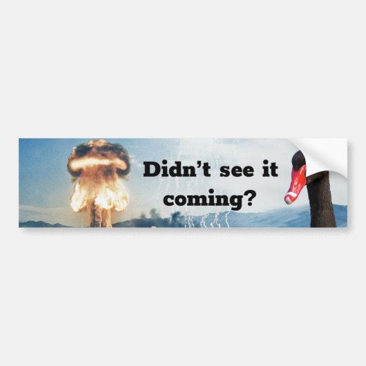 Black Swan Disaster Bumpersticker (Voorkant)