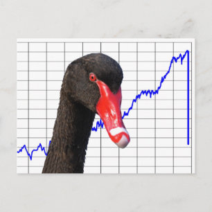 Black Swan Market Crash Briefkaart