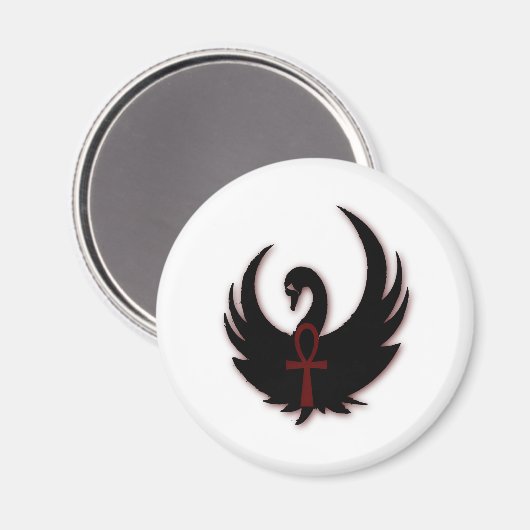 Black Swan met Ankh Magneet (Voorkant / Achterkant)
