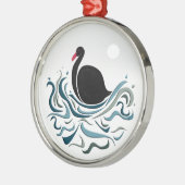 Black Swan Metalen Ornament (Links)