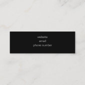 Black Swan Mini Visitekaartje (Achterkant)