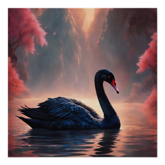 Black Swan no 5 Glanzend Poster Perfect Poster (Voorkant)