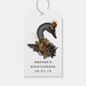 Black Swan Quinceañera Cadeaulabel (Voorkant)
