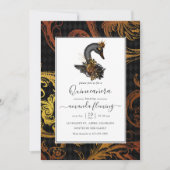 Black Swan Quinceañera Kaart (Voorkant)