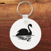 Black Swan Silhouette Sleutelhanger (Voorkant)