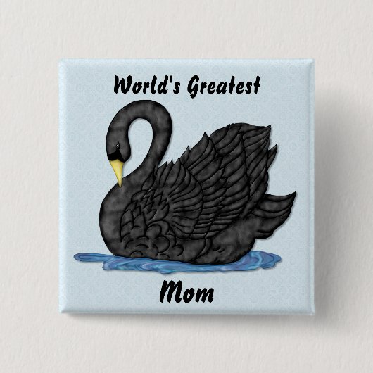 Black Swan voor mam Vierkante Button 5,1 Cm (Voorkant)