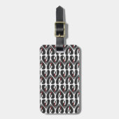 BLACK SWANS HEART PATTERN BAGAGELABEL (Voorkant verticaal)