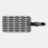BLACK SWANS HEART PATTERN BAGAGELABEL (Achterkant horizontaal)