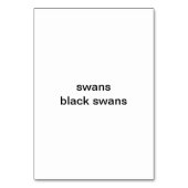 Black Swans Lecture de cartes mémoires pour adulte (Dos)