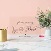 Black Sweet Calligraphy Mariage Livre d'invité (Mariage)