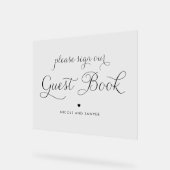 Black Sweet Calligraphy Mariage Livre d'invité (Angle)