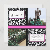 Black Swirl Afstuderen Farewell Invitation Kaart (Achterkant)