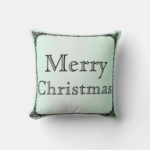 Black Swirl Merry kerst Kussen