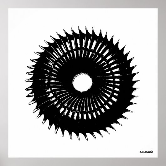 Black Swirl Poster (Voorkant)