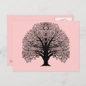 Black Swirl Tree Briefkaart (Voorkant / Achterkant)