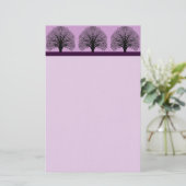 Black Swirl Tree Briefpapier (Staand voorkant)