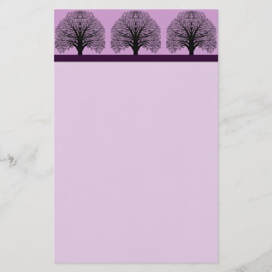 Black Swirl Tree Briefpapier (Voorkant)