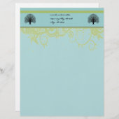 Black Swirl Tree Custom Briefhoofd (Voorkant / Achterkant)