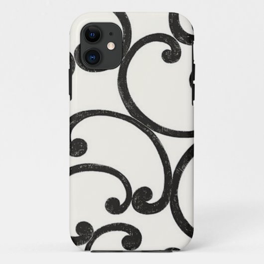 Black Swirling iPhone 5 Hoesje (Achterkant)