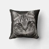 Black Tabby Kitten Kussen (Achterkant)