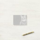 Black Tabby Kitten Post-it® Notes (Op bureau)