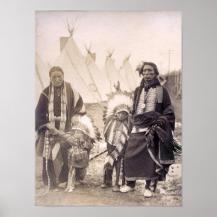 Black Tail Deer, Sioux Chief, 1904, Poster