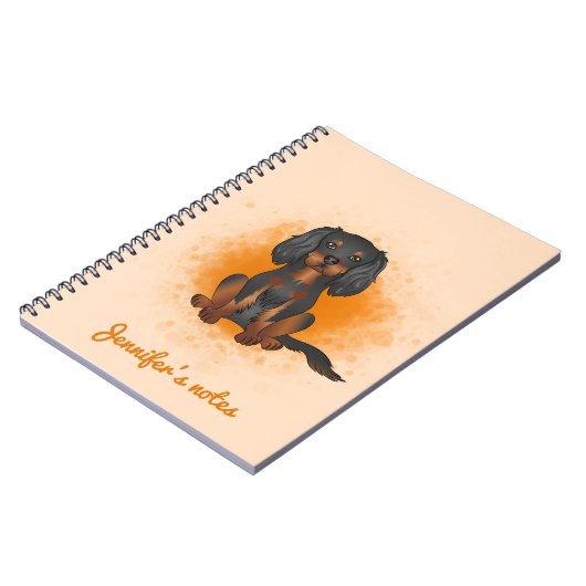 Black & Tan Cavalier King Charles Dog op Sinaasapp Notitieboek (Linkerzijde)