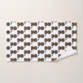 Black & Tan Cavalier King Charles Motif espagnol (Serviette à main)