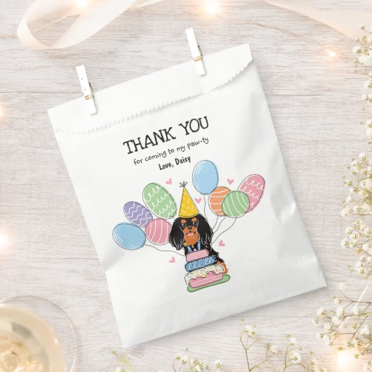 Black Tan Cavalier King Charles Spaniel Bedankzakje (Geknipt)