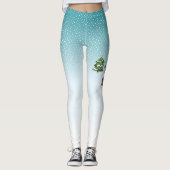 Black Tan Cavalier King Charles Spaniel in Winter Leggings (Voorkant)