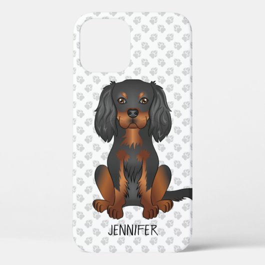 Black & Tan Cavalier King Charles Spaniel & Naam Case-Mate iPhone Case (Achterkant)