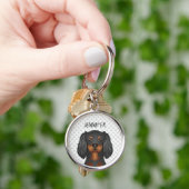 Black & Tan Cavalier King Charles Spaniel & Name Sleutelhanger (Hand)