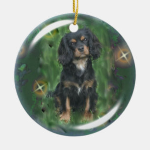 Black & Tan Cavalier King Charles Spaniel Ornament