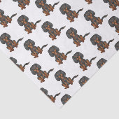 Black & Tan Cavalier King Charles Spaniel Pattern Tissuepapier (Detail)