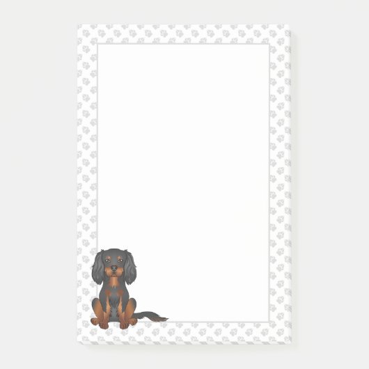 Black & Tan Cavalier King Charles Spaniel & Pooten Post-it® Notes (Voorkant)