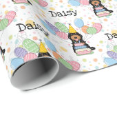 Black Tan Cockapoo Cavapoo Hond Verjaardag Cadeaupapier (Rol Hoek)