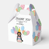 Black Tan Cockapoo Cavapoo Verjaardag Dank u Bedankdoosjes (Voorkant Zijde)