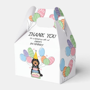 Black Tan Cockapoo Cavapoo Verjaardag Dank u Bedankdoosjes