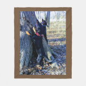 Black & Tan Coonhounds Treeing Fleece Blanket (Voorkant)