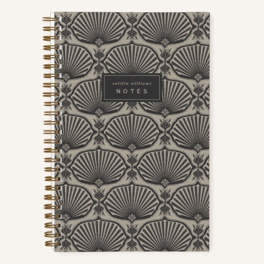 Black & Tan | Deco Fans Personalized Notebook Notitieboek (Voorkant)
